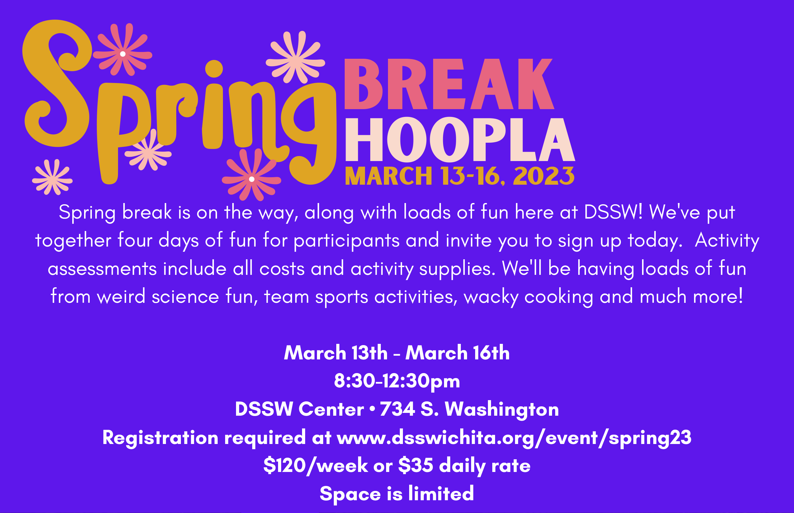 Spring Break Hoopla Flyer